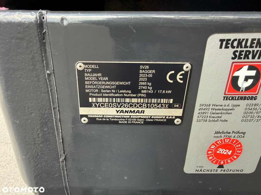 Yanmar Minikoparka SV26 - 16