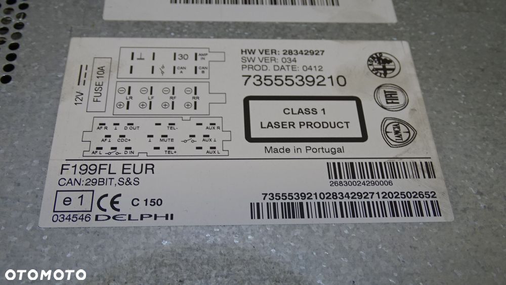 RADIO FIAT PUNTO 2012 1.4 - 2