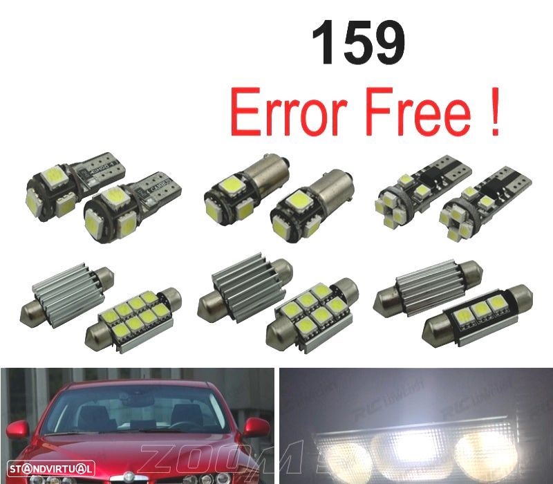 KIT COMPLETO 15 LAMPADAS LED INTERIOR PARA ALFA ROMEO 159 05-11 - 1