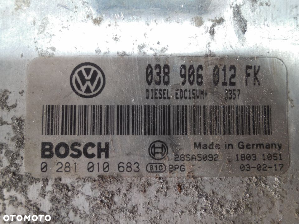 SEAT LEON 1.9TDI ECU STEROWNIK SILNIKA 038906012FK 0281010683 - 2