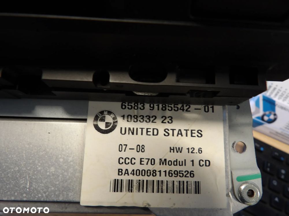BMW - E70,E71,X5,X6 - RADIO NAWIGACJA CZYTNIK  - 9185542 - 2