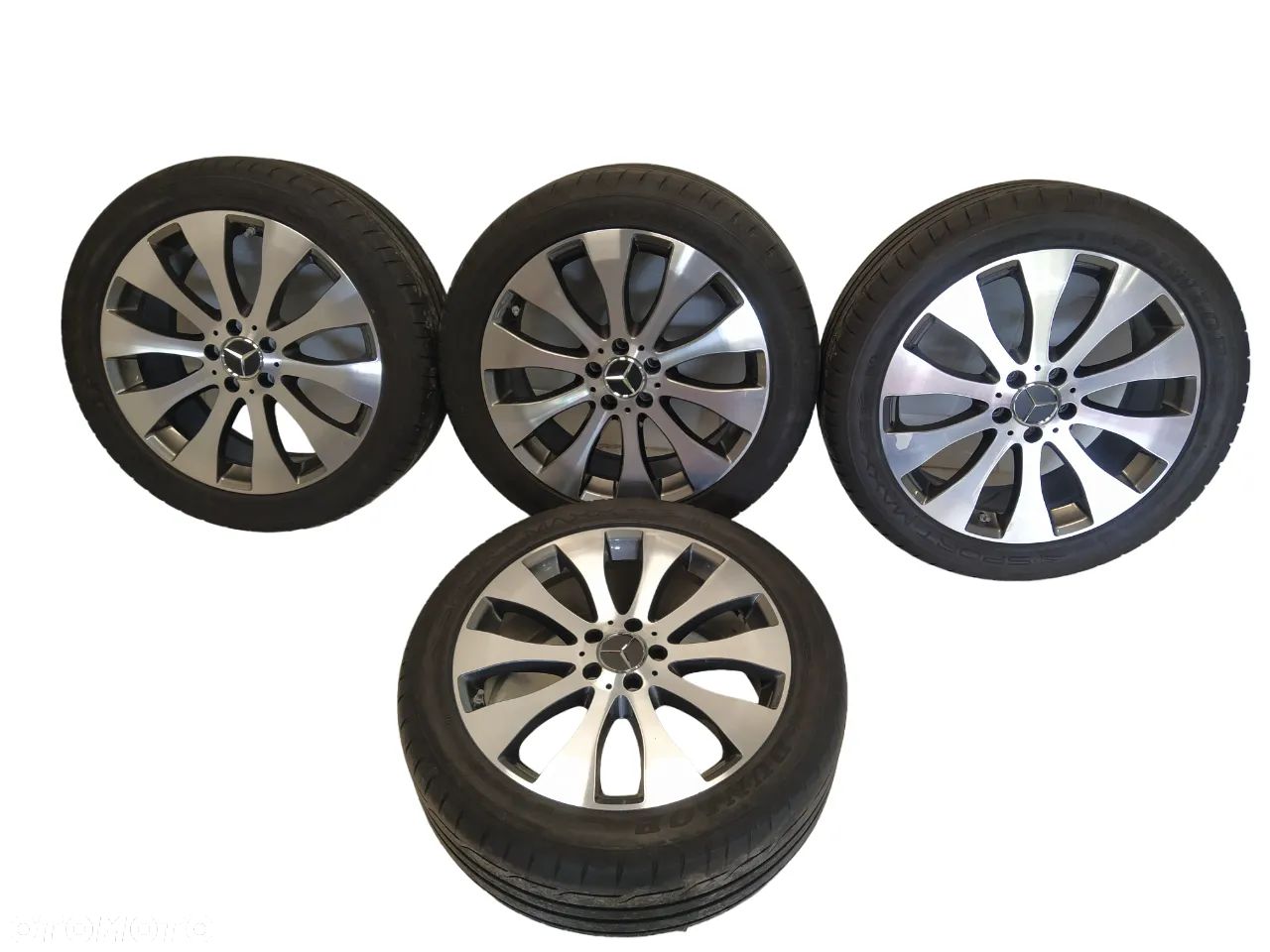 MERCEDES 8X19 4x FELGI ALUMINIOWE R19 5X112 ET38 OPONY 245/45 KOŁA 4X CZUJNIKI TPMS - 1