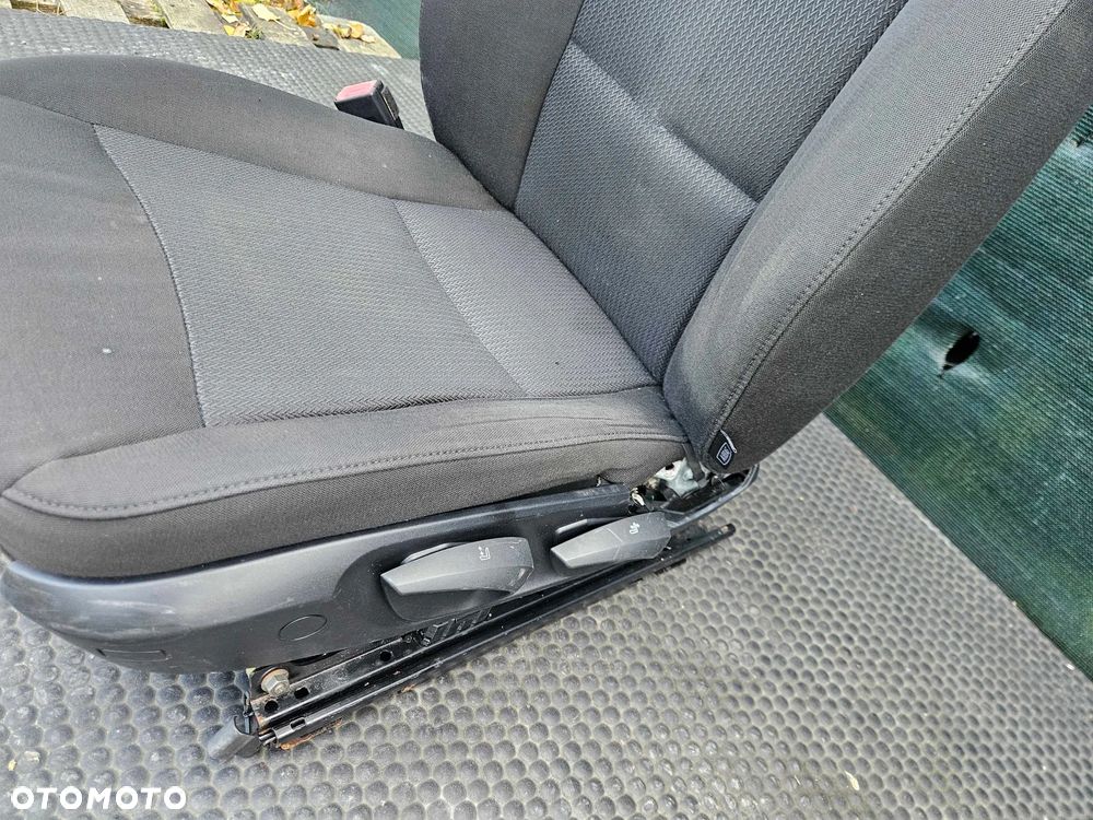 Fotel Kierowcy Siedzenie Welur Czarny Zagłówek BMW 3 E90 E91 2009r Lift LCI - 17