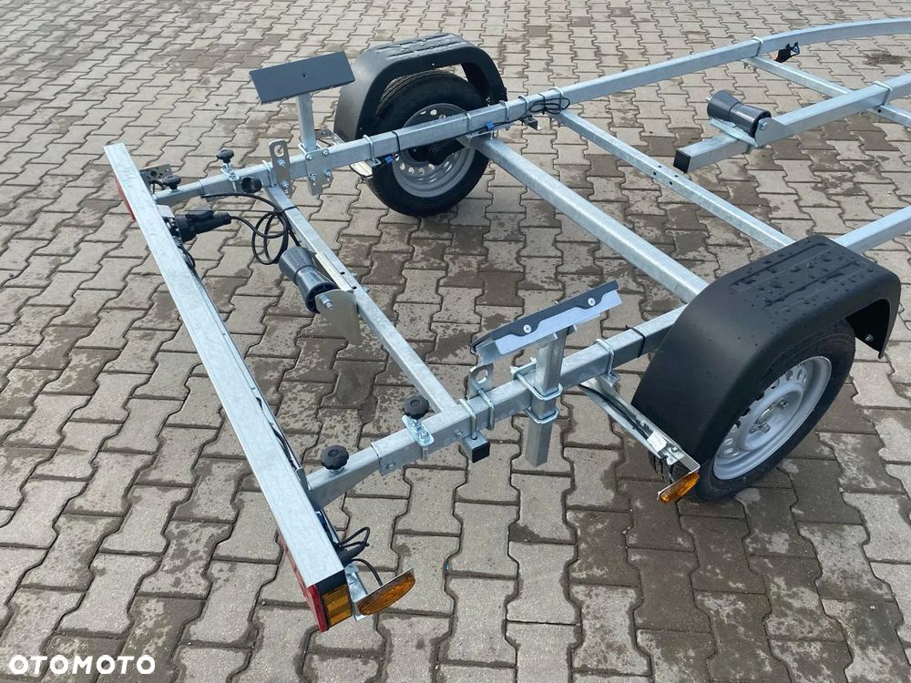 TEMARED Dostawa Przyczepka podłodziowa DMC750kg łódź do 5,3m WODOODPORNE ŁOŻYSKA MOCNA - 9