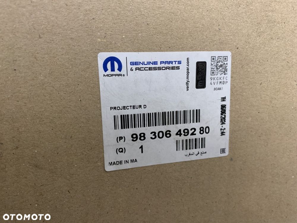 NOWA ORYGINALNA LAMPA PRAWA PRZEDNIA FULL LED VISION CITROEN C4 III 20-25 EUROPA 9830649280 - 9