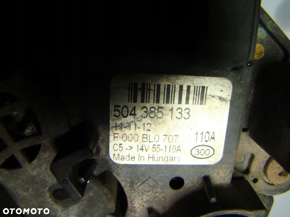 Alternator Fiat Ducato Iveco Daily 2.3 EURO 5 504385133 110A - 4