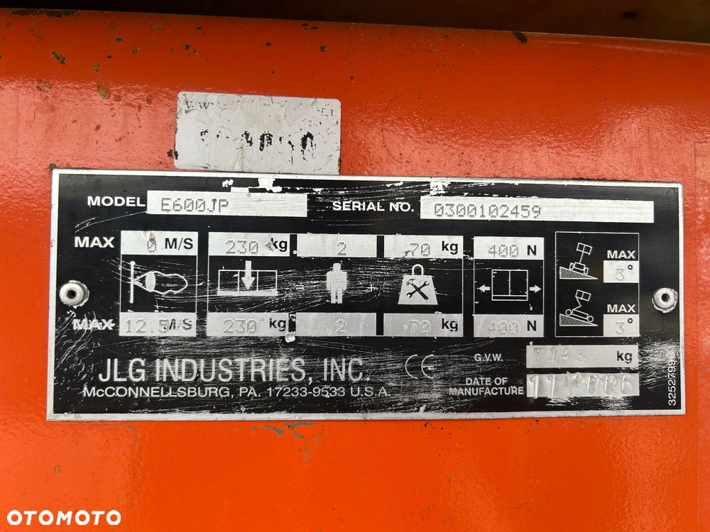 JLG E600JP PODNOŚNIK KOSZOWY NAPĘD 4x4 / WYSOKOŚĆ 20.4 M / NAPĘD ELEKTRYCZNY / 2006 ROK !! - 17