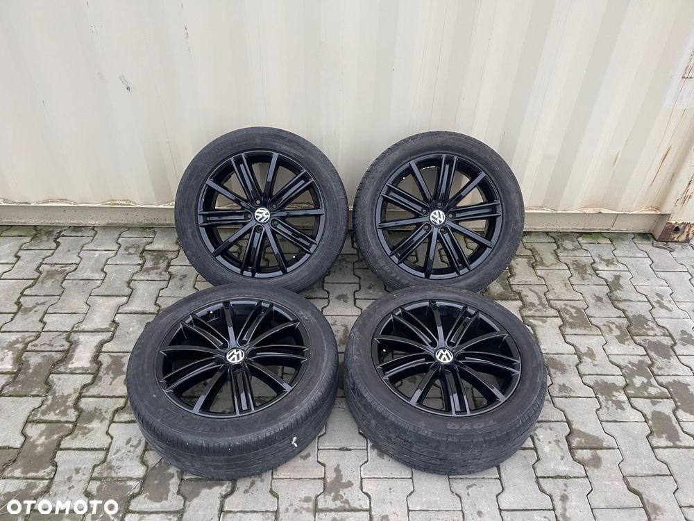 FELGI ALUFELGI 18 VOLKSWAGEN TIGUAN GOLF PASSAT SEAT SKODA 5X112 ET43 7J SPRAWDZONE ORYGINAŁ - 3