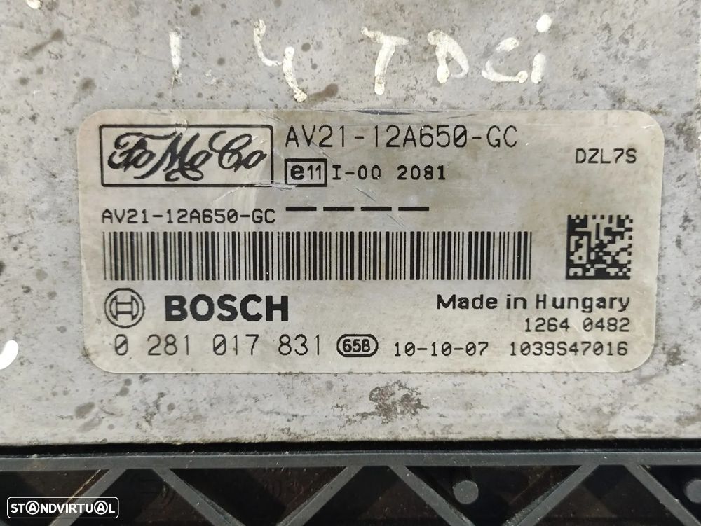 Centralina ECU motor Bosch Ford Fiesta 1.4 TDCI - 2