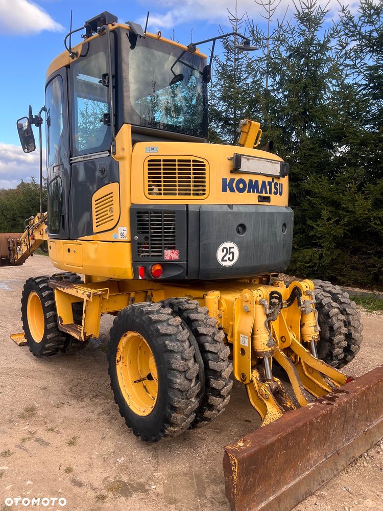 Komatsu Koparka kołowa KOMATU PW98MR-8 10ton 4x4x4 ośki skrętne Ramię 3x łamane BEZ DPF i ADBLUE 4 cyl dodatkowe wyjścia hydr Pług Podpory  2012 szybka zwinna Prosto z importu 1 właściciel Cat TEREX Liebherr Wacker Pw 98 Mr 8 11 - 34