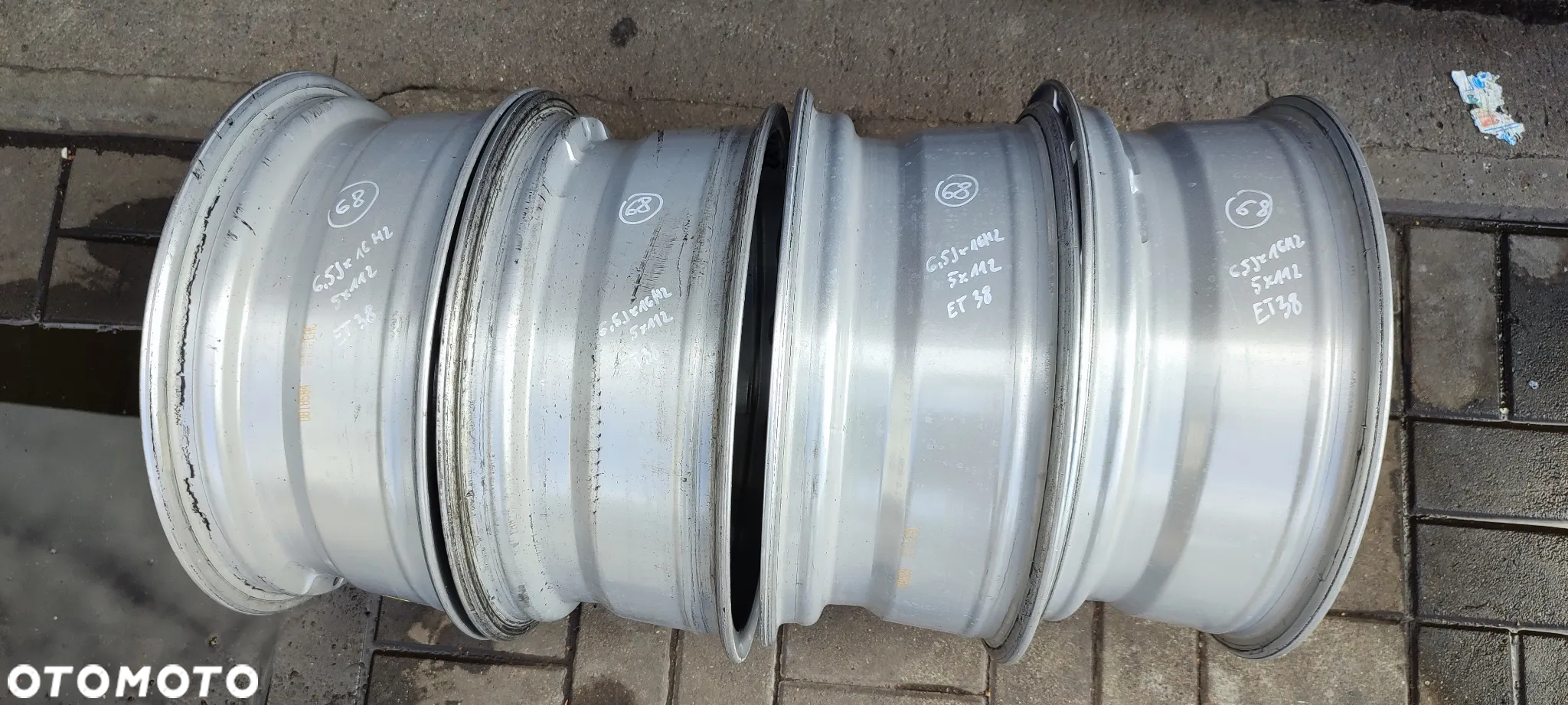 FELGI ALUMINIOWA 5x112 6.5J 16 CALI ET38 fi 66.6 2054012400 MERCEDES W204 W205 CLA KOMPLET 4 SZTUKI - 10