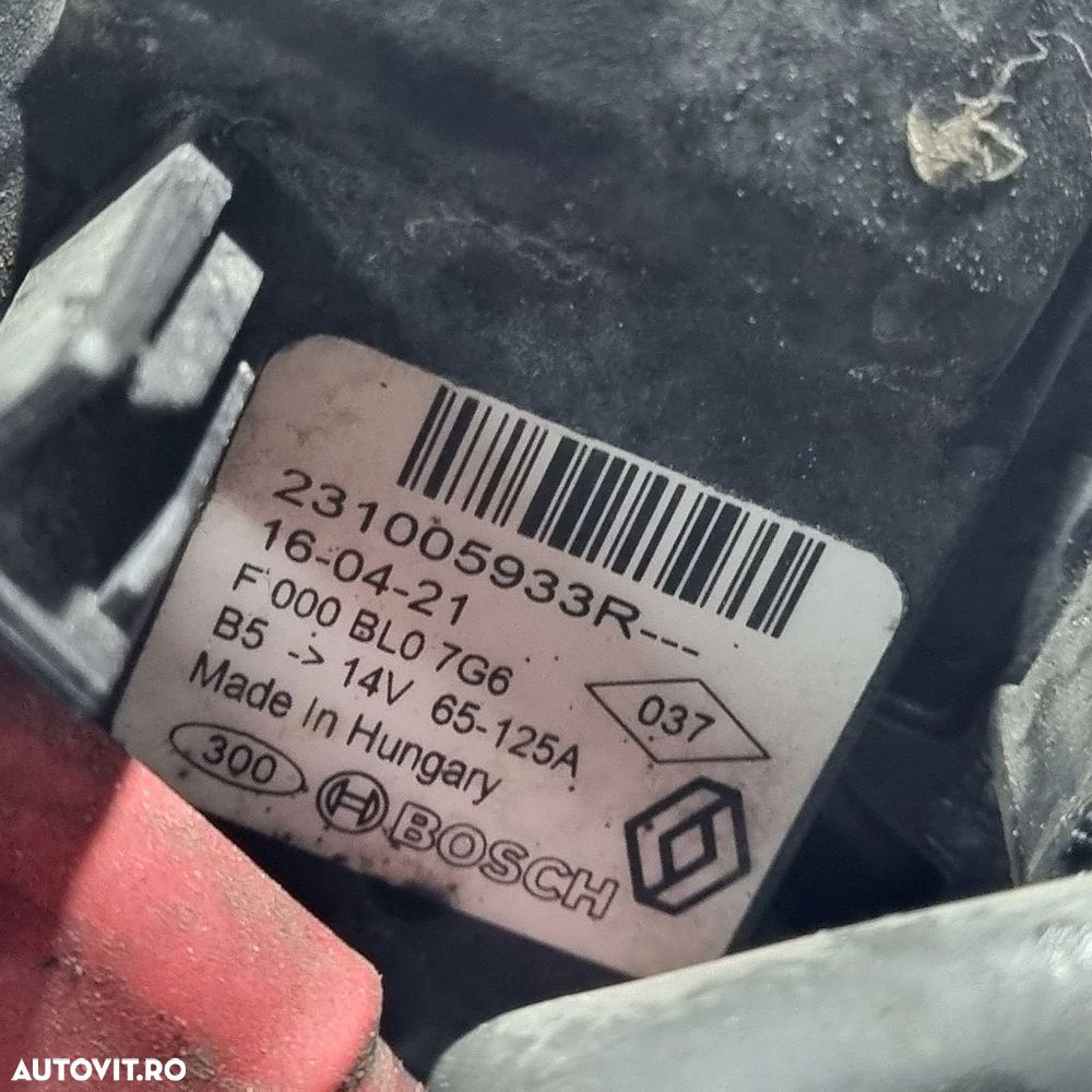 Alternator Dacia Dacia Logan II MCV 1.5 dCi 2013 - 2016 90CP 1461CC K9K612 K9K626 Euro5 ... - 4