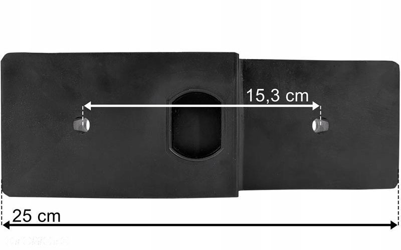 odbój odbojnik gumowy schwarztzmuller 250x90x100/70 2 otwory - 3