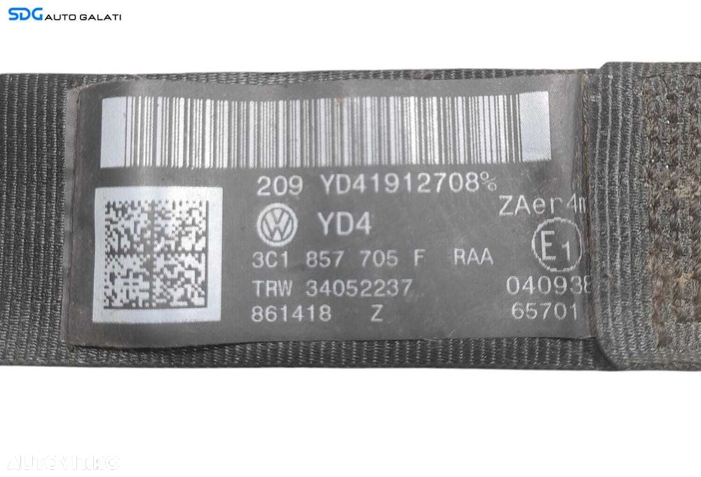 Centura Siguranta Stanga Fata Sofer Volkswagen Passat CC 2009 - 2012 Cod 3C1857705F [L4154] - 8