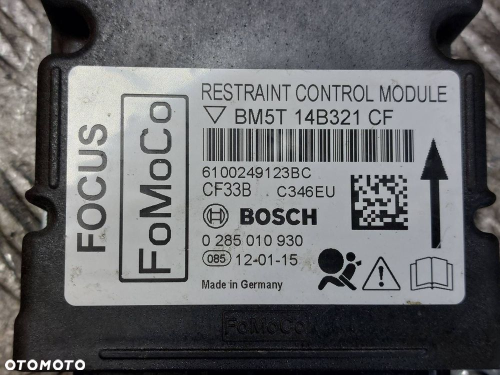 ZESTAW AIRBAG KOKPIT DESKA MODUŁ PODUSZKI PASY KOMPLET FORD FOCUS MK3 - 7