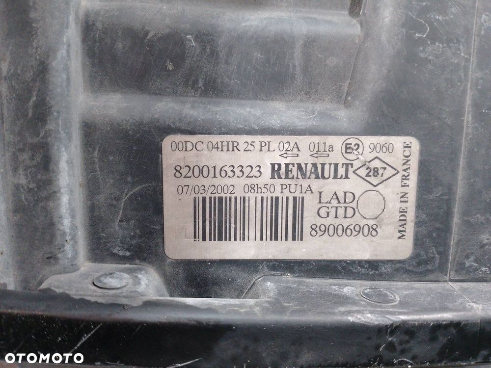 LAMPA LEWA PRZÓD RENAULT LAGUNA II ( 02-07 ) 8200163323  89006908 - 3