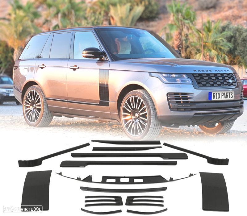 KIT CARROÇARIA RANGE ROVER VOGUE 18- PRETO BRILHANTE - 1