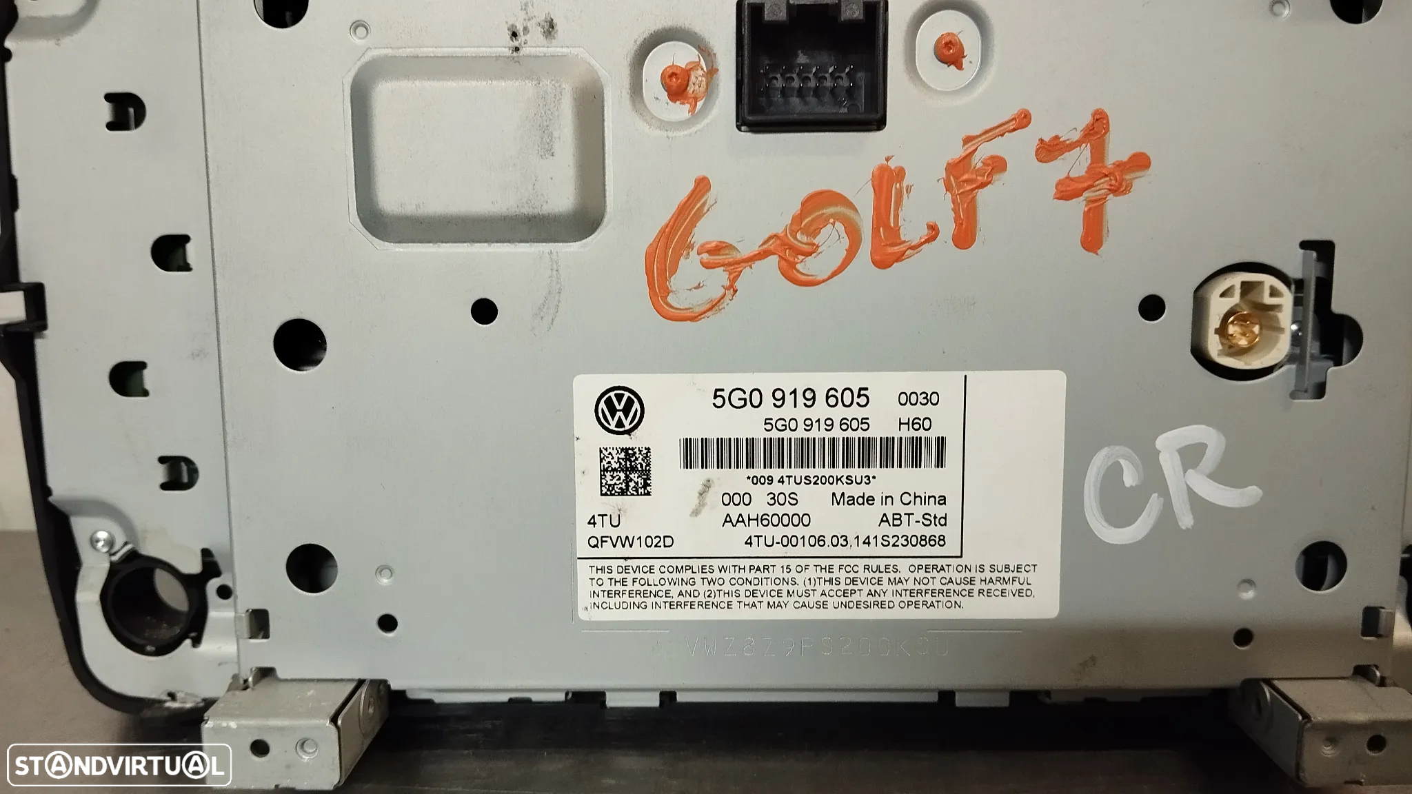 AUTO-RADIO ORIGINAL VOLKSWAGEN GOLF VII REF. 5G0919605 - 3