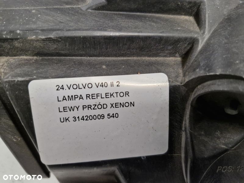 volvo v40 ii 2 lampa reflektor lewy przód lewa przednia  xenon uk 31420009 - 6