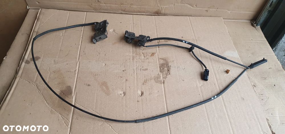 Zamek rygiel maski przód prawy lewy komplet linka BMW X5 E70 7164456 - 1