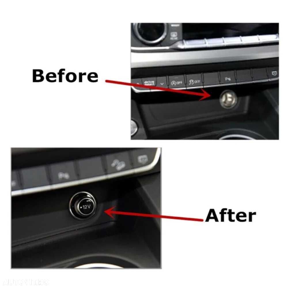 Capac Priza Bricheta Auto Model Cromat 12V Universal BMW Audi VW Seat - 8