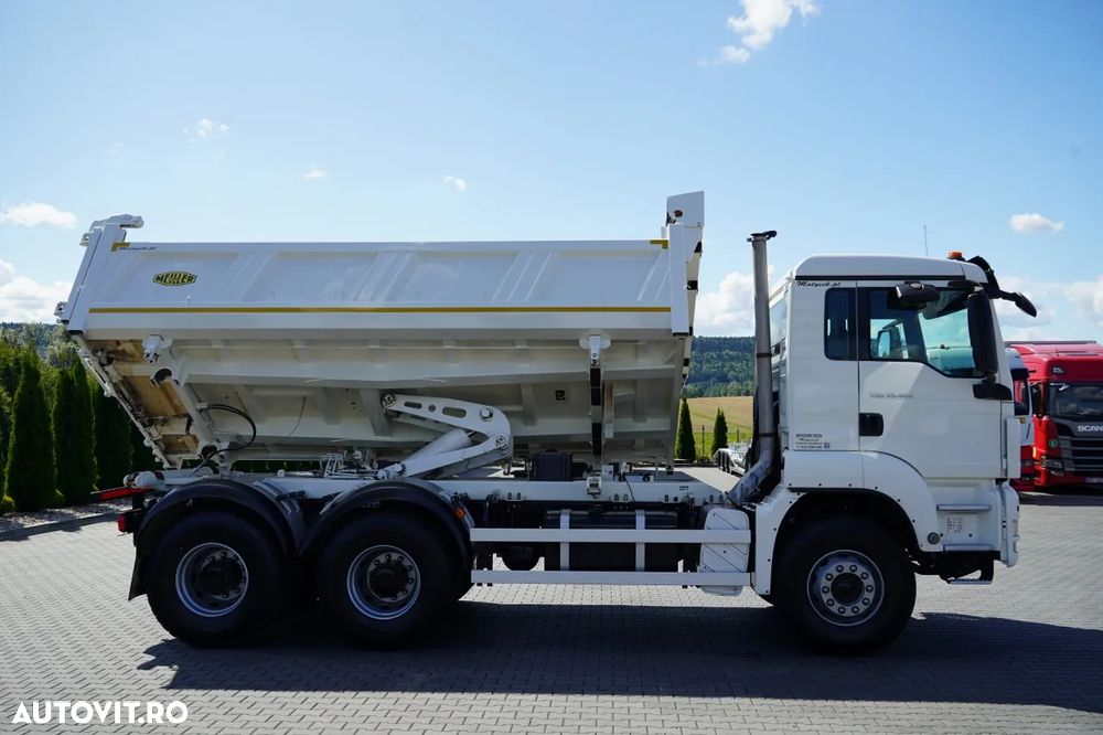 MAN TGS 33.400 / 6X4 / BASCULĂ CU 2 LATE / BASCULĂ CU HIDRODOXIE / BORDMATIC / MEILLER KIPPER / EURO 5 - 12