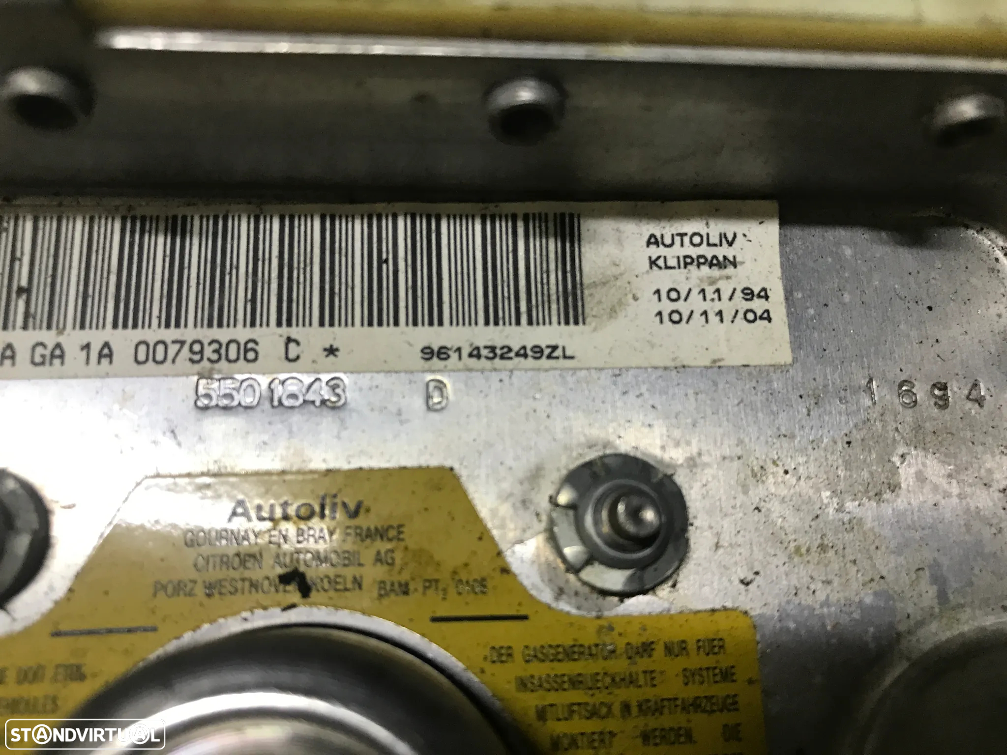 AIRBAG DO VOLANTE CITROEN XANTIA REF. 96143249ZL - 3
