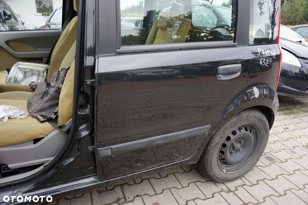 DRZWI TYLNE LEWE PANDA II 632  CZARNY FIAT 2003-2012 - 2