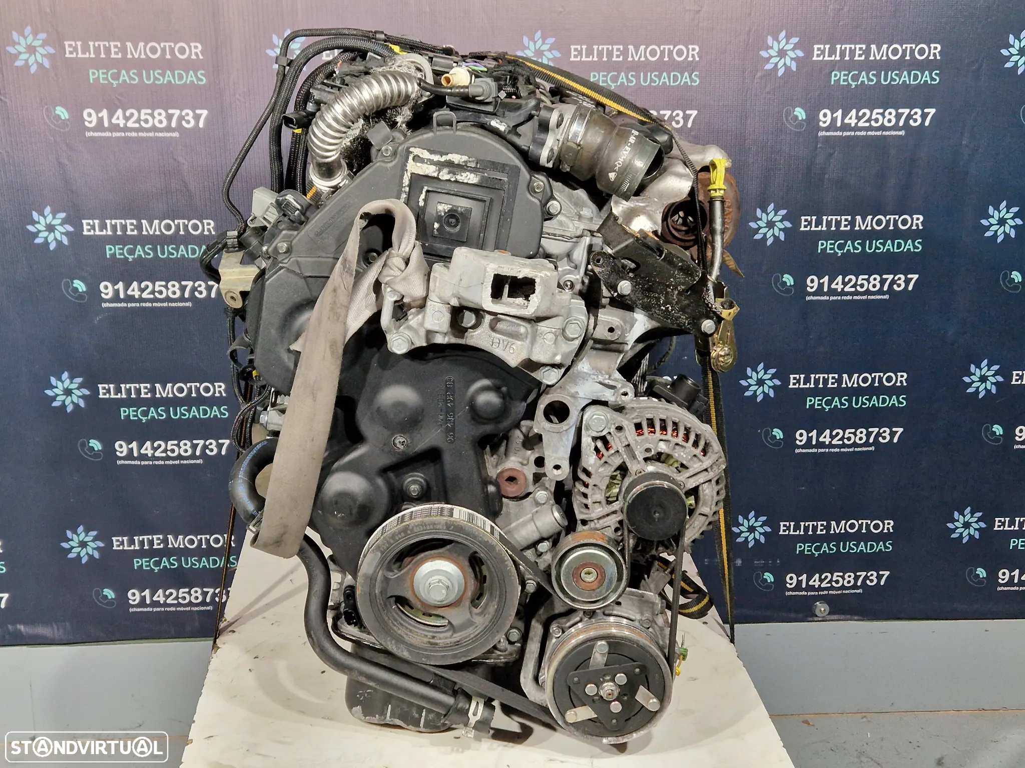 Motor usado 9HZ PEUGEOT 307 1.6 HDI 110CV 207 206 308 3008 PARTNER CITROEN C4 C5 407 MINI - 5