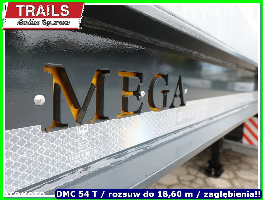 Mega Niskopodłoga dł. 9.50 m, 4 x załębienia na koła, ład. 43 T !!! - 14