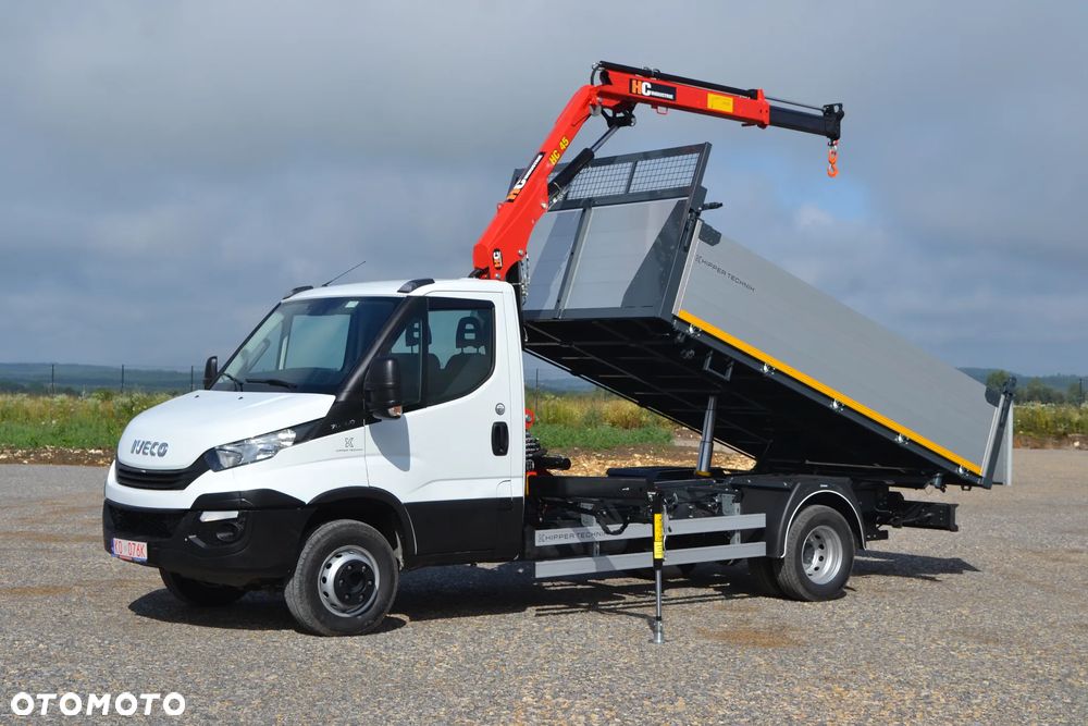 Iveco Daily 50C15 50C18 Nowy żuraw HDS HYVA HA 33 udźwig 2285 kg3-stronny wywrot Kiper Wywrotka Fassi M40 - 1