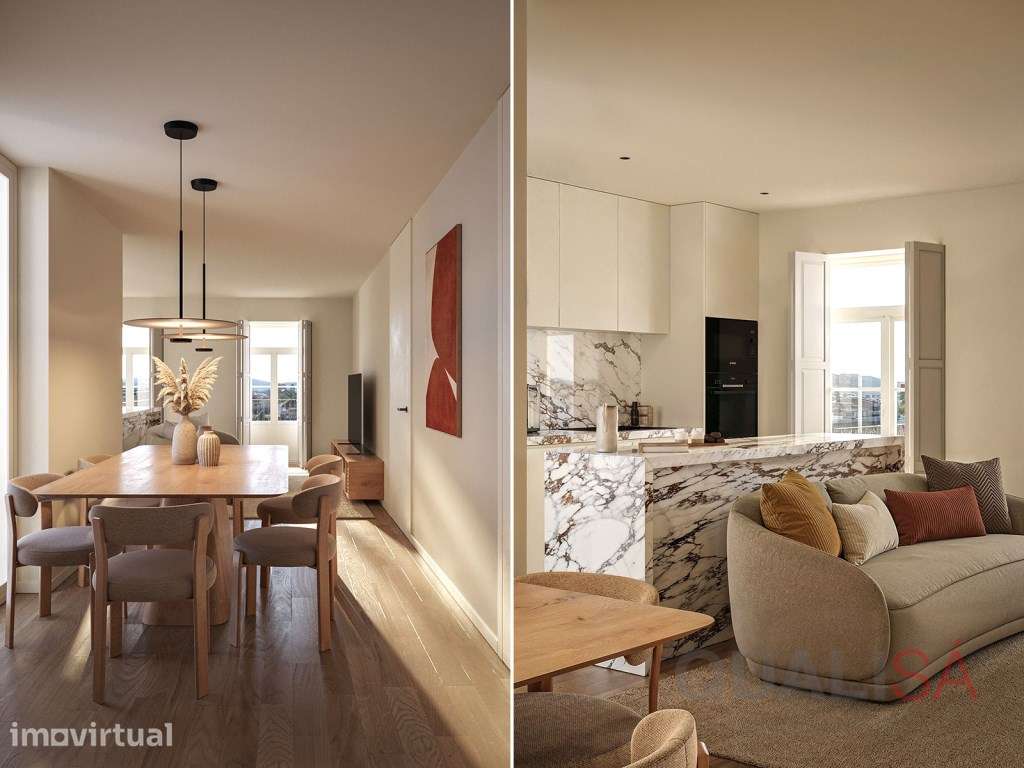 Apartamento T2 com terraço em prédio novo no centro histórico de Br... - Grande imagem: 2/26