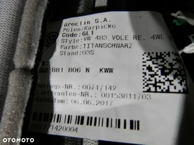 FOTEL FOTELE  SIEDZISKO OPARCIE PRZEDNIE LEWE SKÓRA ALCANTARA POSZYCIE TAPICERKA TITANSCHWARZ KWW VOLKSWAGEN ARTEON 3G8 ORYGINAŁ - 21