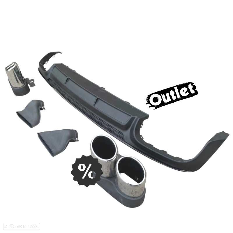 C012388C1 DIFUSOR AUDI A6 S-LINE 19- LOOK S6 + PONTEIRAS DE ESCAPE CROMADO - 9