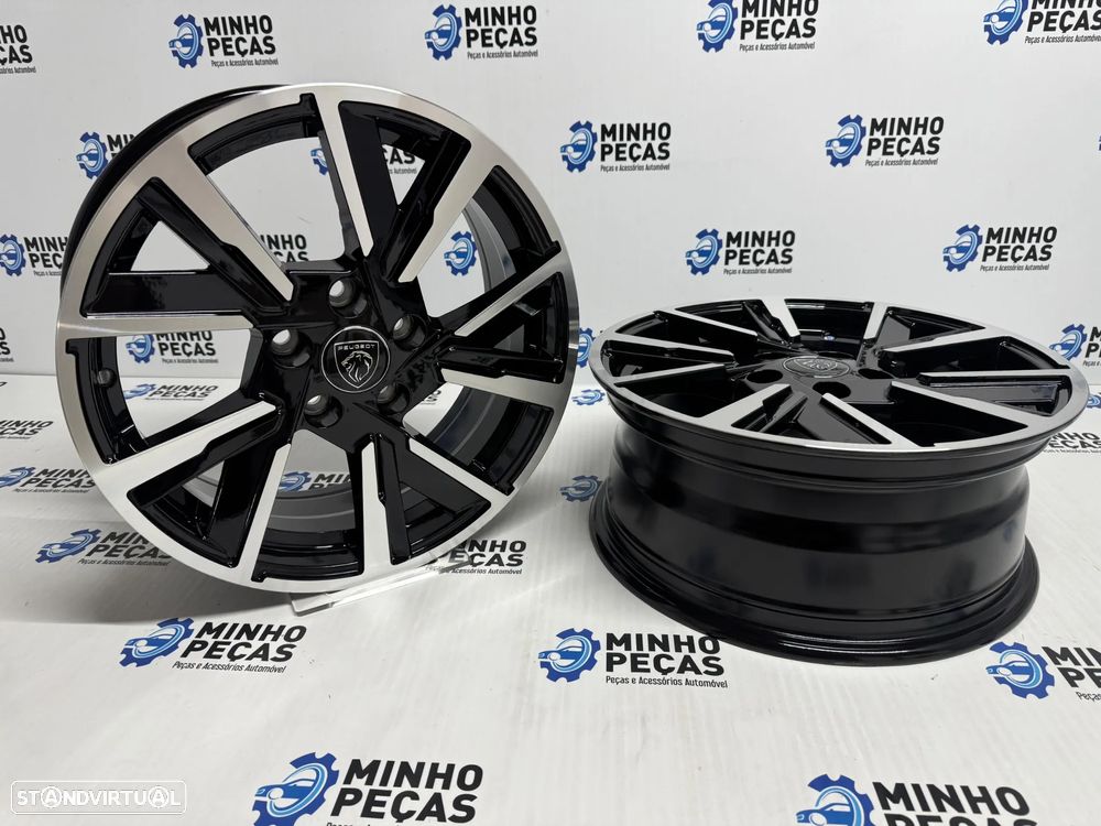 Jantes Look Peugeot 308 em 16 (5x108) preto e polido - 4