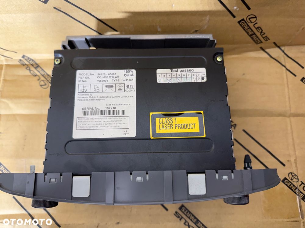 Radio Toyota Avensis T25 03-09r. Nr. 86120-05080. Kolor srebrny. - 2