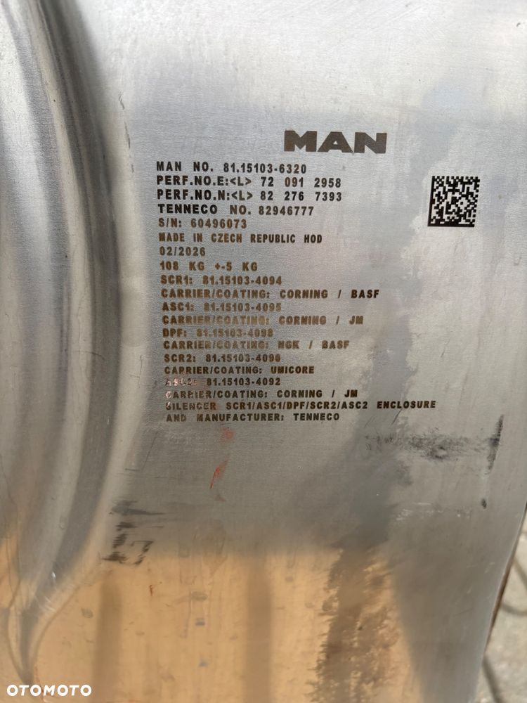 Katalizator MAN TG3 TGX D30 wydech tłumik 81.15103-6320 - 5