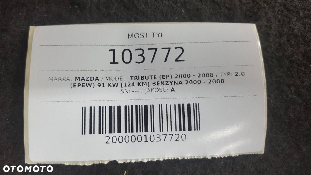 MOST DYFER TYŁ MAZDA TRIBUTE 2002 2.0 4X4 YF EU - 5