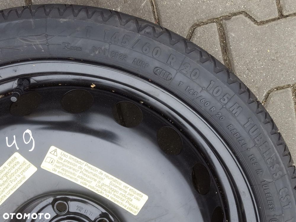 AUDI A6 C7 10-18r AUDI A7 18r- KOŁO DOJAZDOWE r20 5X112 LEWAREK KLUCZ UCHO - 5