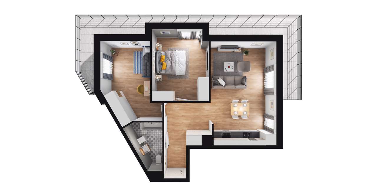 3-pokojowe mieszkanie 63m2 + balkon Bez Prowizji - Pełny obrazek: 3/13