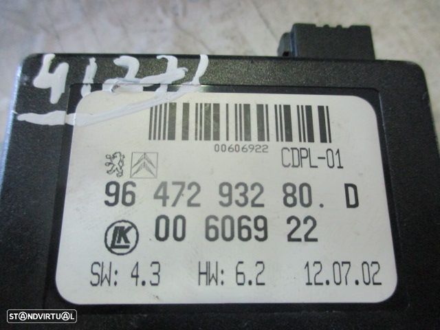 Modulo 9647293280 PEUGEOT 206CC 2002 SENSOR DE CHUVA - 3