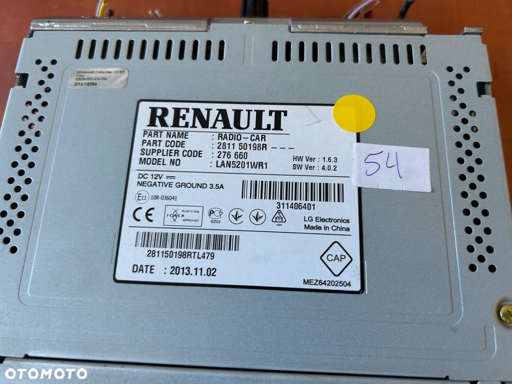 NAWIGACJA EKRAN MONITOR WYŚWIETLACZ 281150198R RENAULT CAPTUR I TRAFIC III - 4
