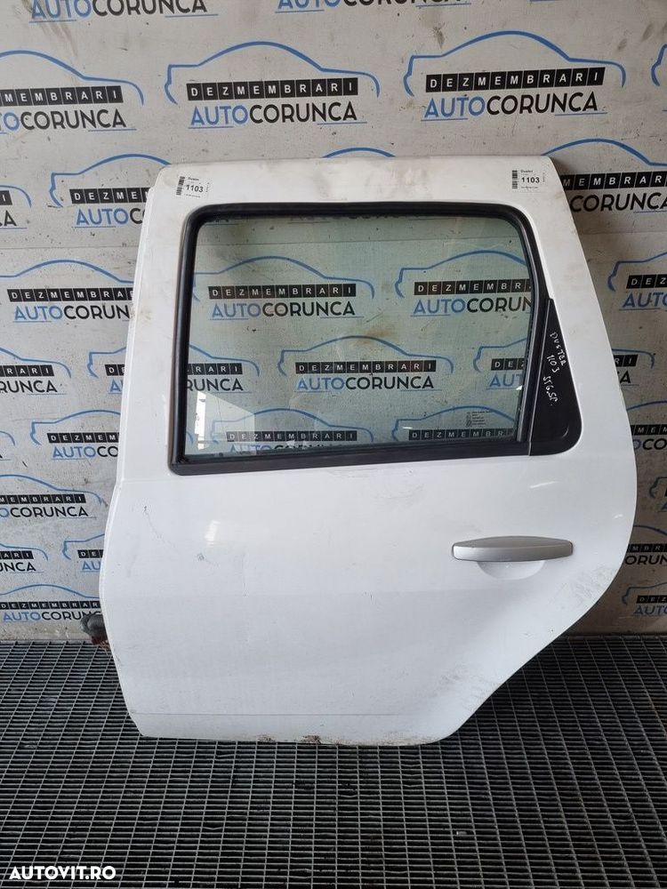 Usa Stanga Spate Dacia Duster 2010 - 2013 SUV 4 Usi Alb (1103) ZGARIATA LOVITA RUGINITA - 1