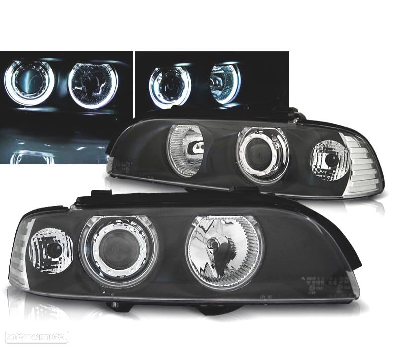 FARÓIS BMW E39 95-03 ANGEL EYES CCFL COM LUZ DIURNA - 1
