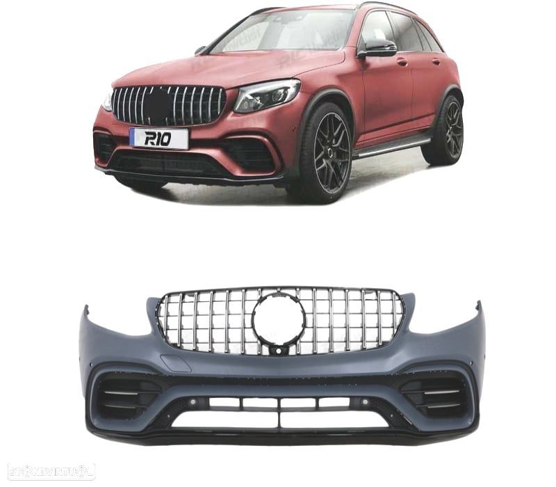 PARA-CHOQUES FRONTAL MERCEDES GLC SUV X253 15-19 LOOK AMG PDC - 1