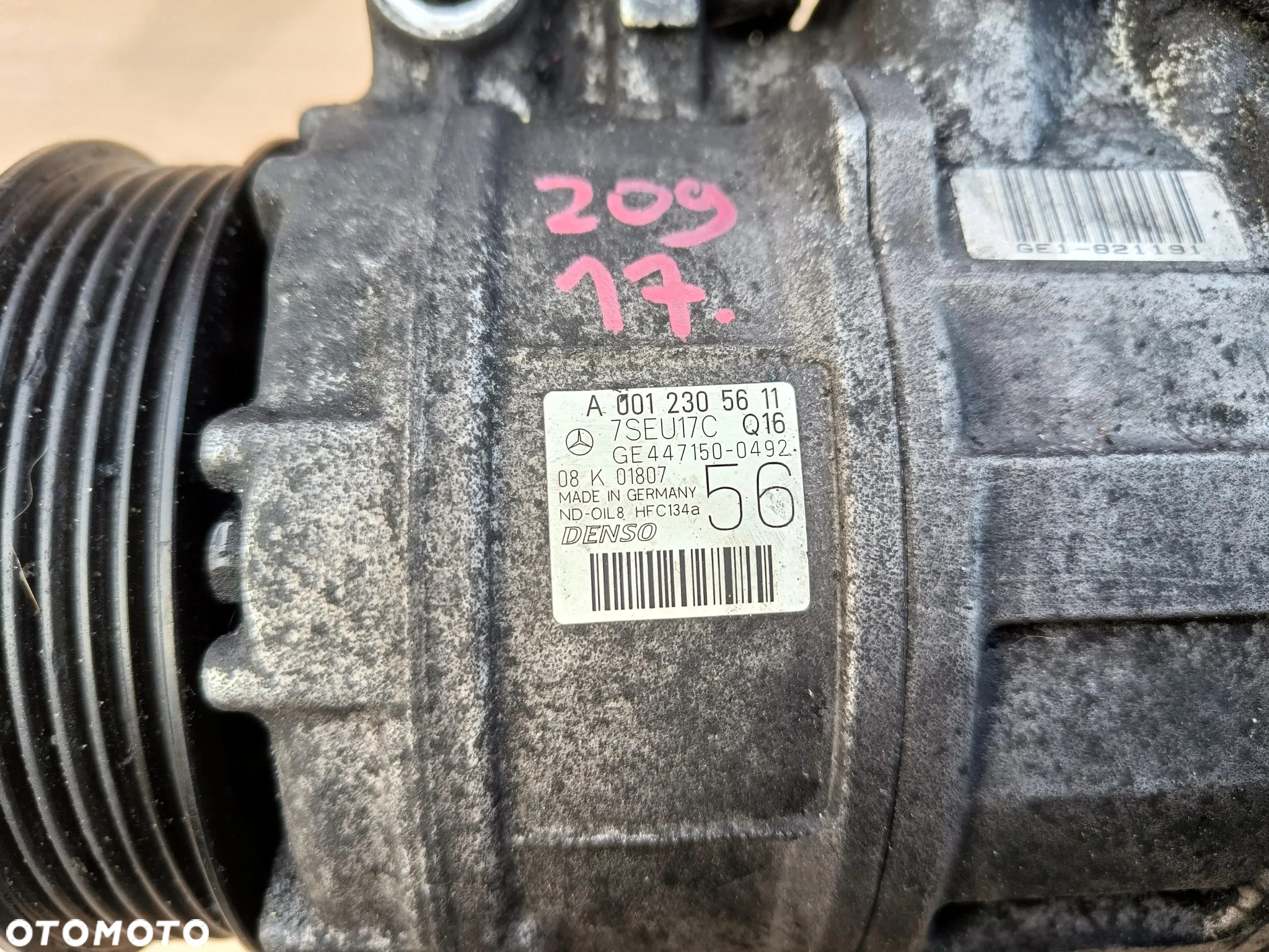 MERCEDES W203 W209 CLK W211 W220 2.2 2.7 3.2 CDI DIESEL SPRĘŻARKA KLIMATYZACJI A0012305611 - 2