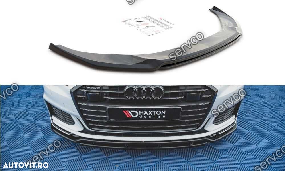 Prelungire lip bara fata Audi A6 S6 C8 S-Line 2019- v6 - Maxton Design - 2