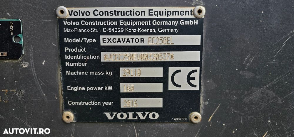 Excavator pe senile Volvo EC 250 - 5
