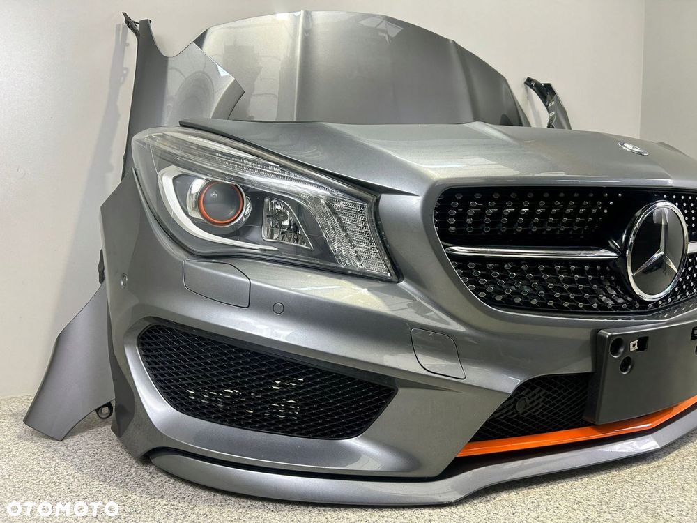 MERCEDES CLA W117 AMG PRZÓD ZDERZAK PAS LAMPY MASKA BŁOTNIKI 787 ORANGE ART - 2