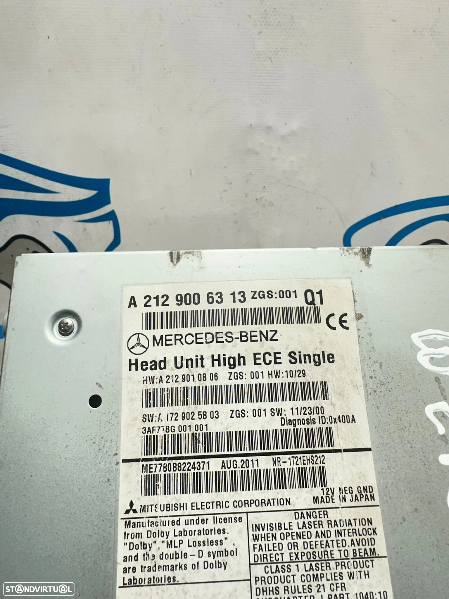 .Auto Radio Original Mercedes Benz W212 Classe E Head Unit High ECE Single 2009 - 2016 - 8
